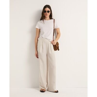 Sfera Pantalón lino vestir. (40) Beige mujer Sfera Pantalón lino vestir. (40) Beige mujer