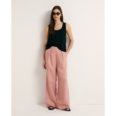 Sfera Pantalón lino vestir. (38) Rosa mujer Sfera Pantalón lino vestir. (38) Rosa mujer