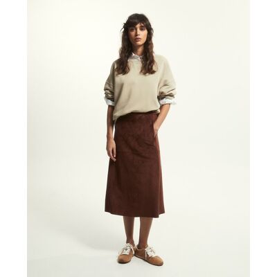 Sfera Falda antelina. (38) Marrón mujer Sfera Falda antelina. (38) Marrón mujer