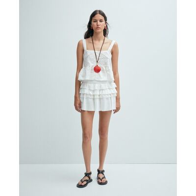 Sfera Falda volantes lace. (38) Blanco mujer Sfera Falda volantes lace. (38) Blanco mujer