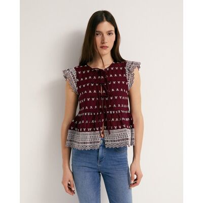 Sfera Top alita lazos. (40) Burdeos mujer Sfera Top alita lazos. (40) Burdeos mujer