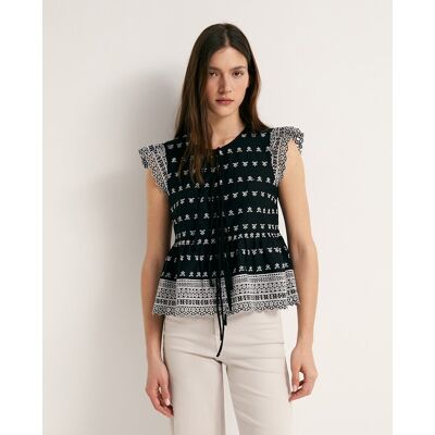 Sfera Top alita lazos. (40) Negro mujer Sfera Top alita lazos. (40) Negro mujer