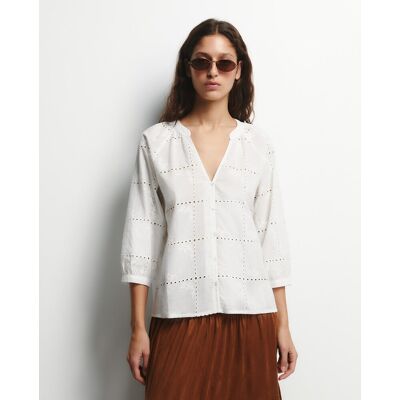 Sfera Blusa ranglan botones. (42) Blanco mujer Sfera Blusa ranglan botones. (42) Blanco mujer