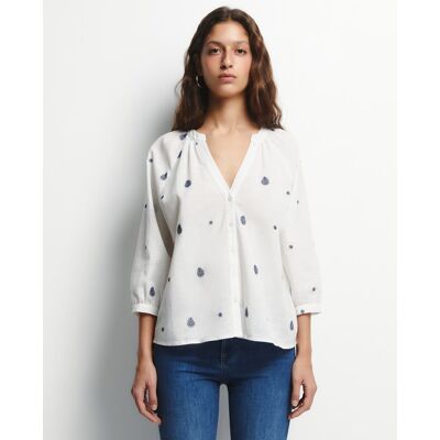 Sfera Blusa ranglan botones. (42) Blanco mujer Sfera Blusa ranglan botones. (42) Blanco mujer