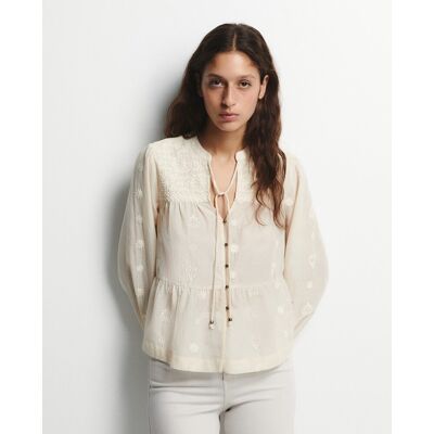 Sfera Blusa paneles. (42) Beige mujer Sfera Blusa paneles. (42) Beige mujer