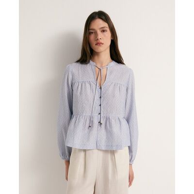 Sfera Blusa bordada. (40) Azul claro mujer Sfera Blusa bordada. (40) Azul claro mujer