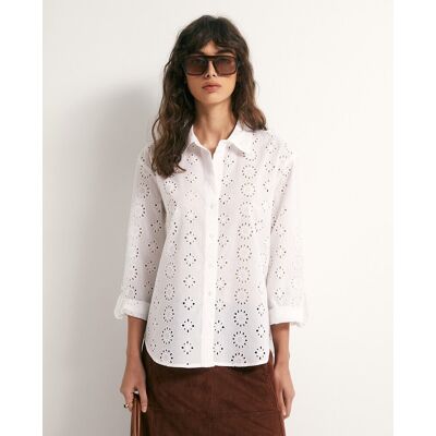 Sfera Camisa schiffly. (44) Blanco mujer Sfera Camisa schiffly. (44) Blanco mujer