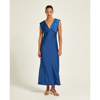Sfera Vestido fiesta satén. (40) Azul mujer Sfera Vestido fiesta satén. (40) Azul mujer