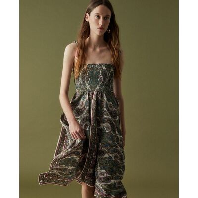 Sfera Vestido pañuelo estampado. (L - L) 520 Kaki mujer Sfera Vestido pañuelo estampado. (L - L) 520 Kaki mujer