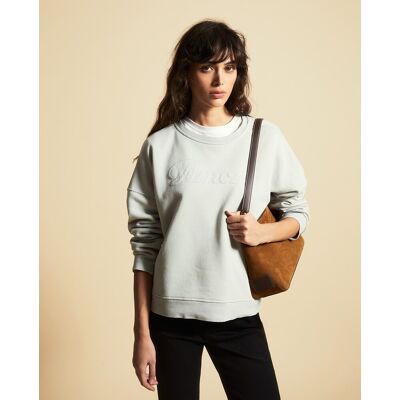 Sfera Sudadera aplique lavada. (40) Azul claro mujer Sfera Sudadera aplique lavada. (40) Azul claro mujer