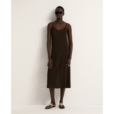 Sfera Vestido textura pico. (40) Marrón mujer Sfera Vestido textura pico. (40) Marrón mujer
