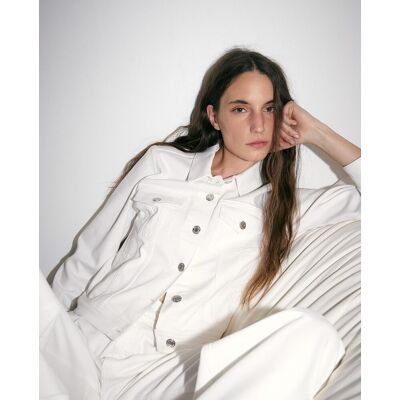 Sfera Chaqueta vaquera recta. (40) Blanco mujer Sfera Chaqueta vaquera recta. (40) Blanco mujer