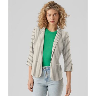 Vero Moda Blazer abierta de mujer tejido lino. (34) Crudo mujer Vero Moda Blazer abierta de mujer tejido lino. (34) Crudo mujer