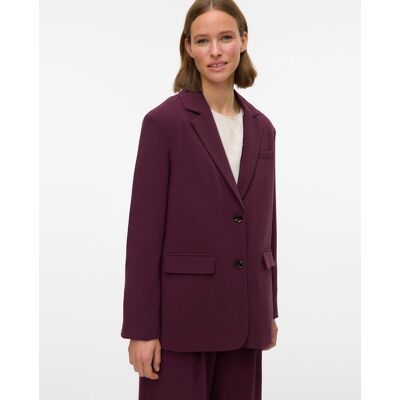Vero Moda Blazer oversize de mujer con cierre de botones. (40) Granate mujer Vero Moda Blazer oversize de mujer con cierre de botones. (40) Granate mujer