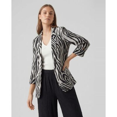 Vero Moda Blazer abierta de mujer tejido lino. (34) Blanco mujer Vero Moda Blazer abierta de mujer tejido lino. (34) Blanco mujer