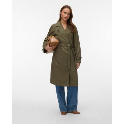 Vero Moda Abrigo midi de mujer manga larga. (38) Kaki mujer Vero Moda Abrigo midi de mujer manga larga. (38) Kaki mujer