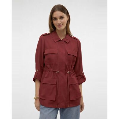 Vero Moda Parka de mujer mangas ajustables con cuello de camisa. (40) Burdeos mujer Vero Moda Parka de mujer mangas ajustables con cuello de camisa. (40) Burdeos mujer