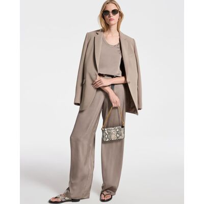 MICHAEL Michael Kors Blazer de mujer entallada con botonadura simple. (32) Tabaco mujer MICHAEL Michael Kors Blazer de mujer entallada con botonadura simple. (32) Tabaco mujer
