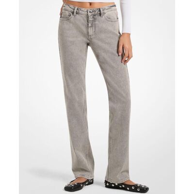 MICHAEL Michael Kors Vaquero recto de mujer de denim elástico. (34) Gris claro mujer MICHAEL Michael Kors Vaquero recto de mujer de denim elástico. (34) Gris claro mujer