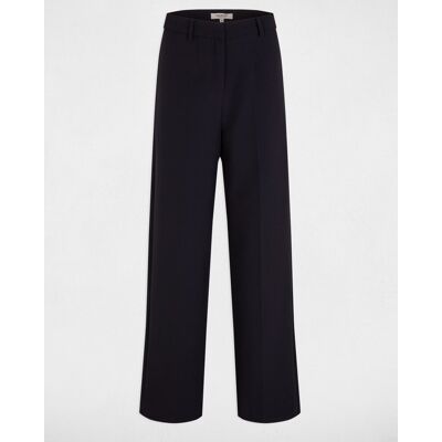 Morgan Pantalón de mujer recto con pinzas. (36) Gris/Negro mujer Morgan Pantalón de mujer recto con pinzas. (36) Gris/Negro mujer