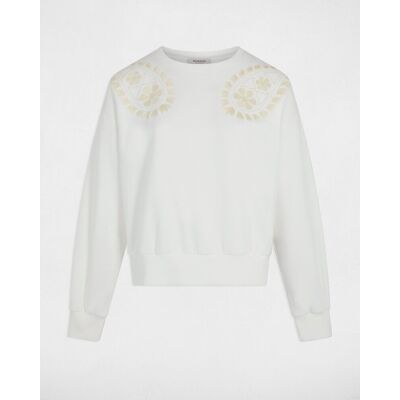 Morgan Sudadera de mujer de punto bordado. (42) Blanco mujer Morgan Sudadera de mujer de punto bordado. (42) Blanco mujer