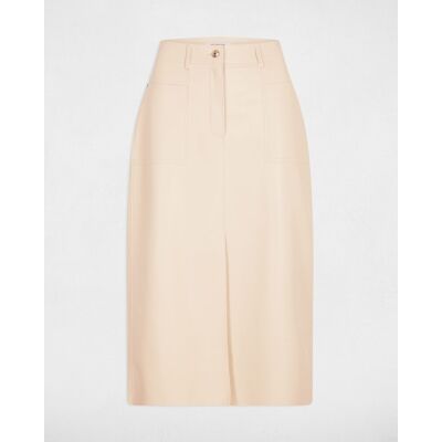 Morgan Falda larga corte lápiz ajustada. (36) Crema mujer Morgan Falda larga corte lápiz ajustada. (36) Crema mujer