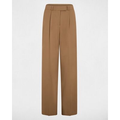 Morgan Pantalón de mujer ancho de tiro alto. (42) Marrón mujer Morgan Pantalón de mujer ancho de tiro alto. (42) Marrón mujer