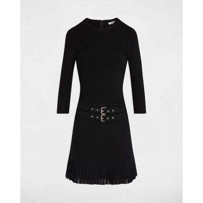 Morgan Vestido corto plisado. (38) Negro mujer Morgan Vestido corto plisado. (38) Negro mujer