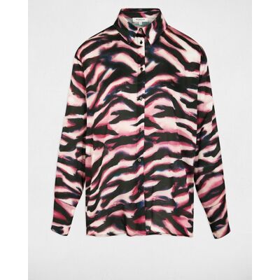 Morgan Camisa de mujer fluida con cuello abierto. (38) Multicolor mujer Morgan Camisa de mujer fluida con cuello abierto. (38) Multicolor mujer