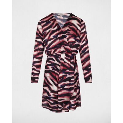 Morgan Vestido corto cruzado con estampado. (36) Multicolor mujer Morgan Vestido corto cruzado con estampado. (36) Multicolor mujer
