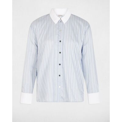 Morgan Camisa de mujer oversize de rayas. (M) Multicolor mujer Morgan Camisa de mujer oversize de rayas. (M) Multicolor mujer