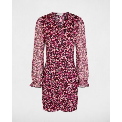Morgan Vestido corto con escote pico y estampado. (34) Multicolor mujer Morgan Vestido corto con escote pico y estampado. (34) Multicolor mujer