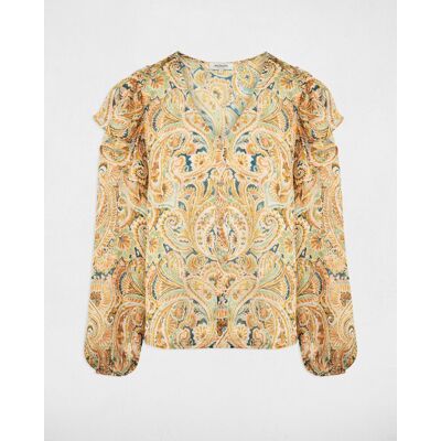 Morgan Camisa de mujer entallada escote pico. (XL) Multicolor mujer Morgan Camisa de mujer entallada escote pico. (XL) Multicolor mujer