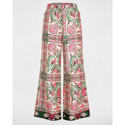 Morgan Pantalón de mujer ancho satinado. (36) Multicolor mujer Morgan Pantalón de mujer ancho satinado. (36) Multicolor mujer