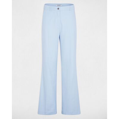 Morgan Pantalón de mujer recto de tiro alto. (34) Azul claro mujer Morgan Pantalón de mujer recto de tiro alto. (34) Azul claro mujer
