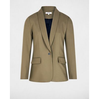 Morgan Chaqueta de mujer corta cuello chal. (34) Verde militar mujer Morgan Chaqueta de mujer corta cuello chal. (34) Verde militar mujer