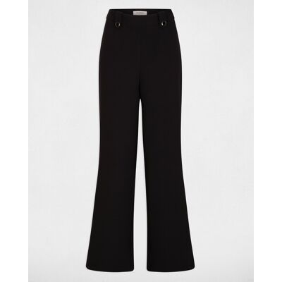 Morgan Pantalones anchos de mujer ancho de tiro alto. (42) Negro mujer Morgan Pantalones anchos de mujer ancho de tiro alto. (42) Negro mujer