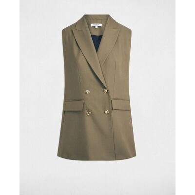 Morgan Blazer de mujer sin mangas. (40) Verde militar mujer Morgan Blazer de mujer sin mangas. (40) Verde militar mujer