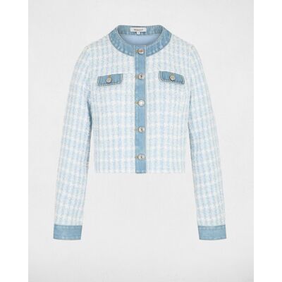 Morgan Chaqueta de mujer entallada cuello redondo. (44) Azul claro mujer Morgan Chaqueta de mujer entallada cuello redondo. (44) Azul claro mujer