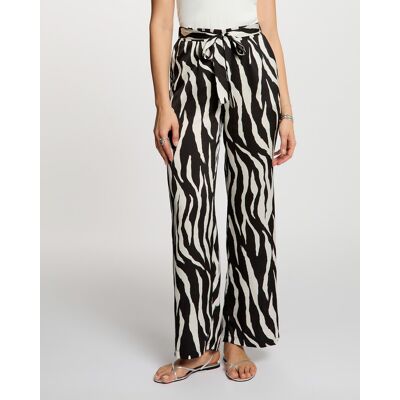 Morgan Pantalón de mujer fluido estampado. (36) Multicolor mujer Morgan Pantalón de mujer fluido estampado. (36) Multicolor mujer