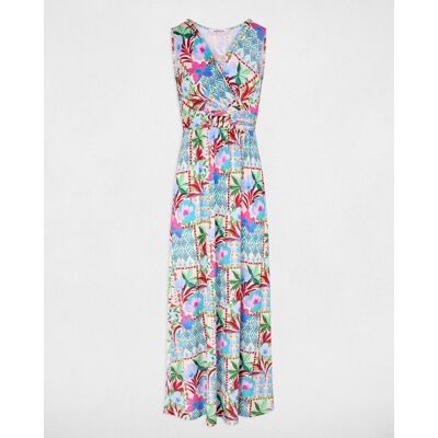 Morgan Vestido largo sin mangas con estampado floral. (38) Multicolor mujer Morgan Vestido largo sin mangas con estampado floral. (38) Multicolor mujer