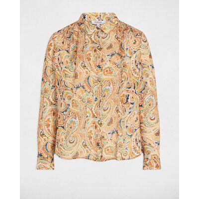 Morgan Camisa de mujer de satén con estampado floral. (XL) Multicolor mujer Morgan Camisa de mujer de satén con estampado floral. (XL) Multicolor mujer