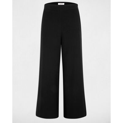 Morgan Pantalón de mujer ancho de tiro alto. (36) Negro mujer Morgan Pantalón de mujer ancho de tiro alto. (36) Negro mujer