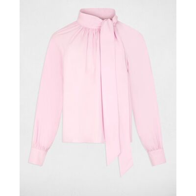 Morgan Blusa de mujer con cuello lazado. (34) Rosa claro mujer Morgan Blusa de mujer con cuello lazado. (34) Rosa claro mujer