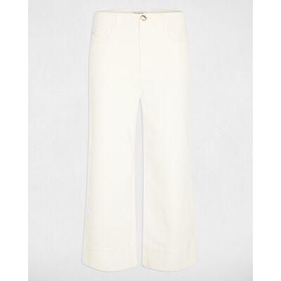 Morgan Pantalón de mujer de tiro alto corte 7-8. (42) Blanco mujer Morgan Pantalón de mujer de tiro alto corte 7-8. (42) Blanco mujer