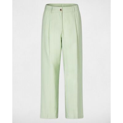 Morgan Pantalón de mujer carrot de tiro alto. (36) Verde claro mujer Morgan Pantalón de mujer carrot de tiro alto. (36) Verde claro mujer