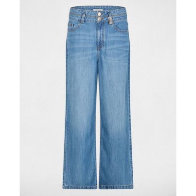 Morgan Pantalón vaquero de mujer ancho de tiro alto. (36) Azul índigo mujer Morgan Pantalón vaquero de mujer ancho de tiro alto. (36) Azul índigo mujer