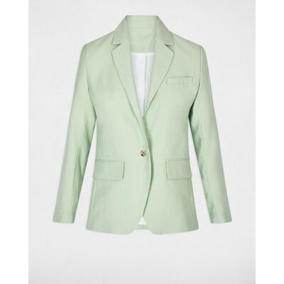 Morgan Blazer de mujer entallada con cuello sastre. (44) Verde claro mujer Morgan Blazer de mujer entallada con cuello sastre. (44) Verde claro mujer