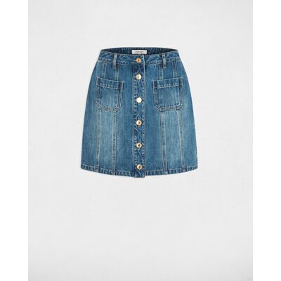Morgan Falda corta ajustada. (34) Azul denim mujer Morgan Falda corta ajustada. (34) Azul denim mujer