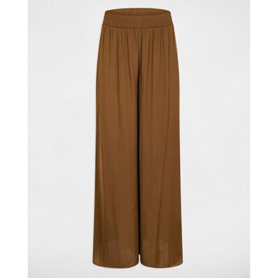 Morgan Pantalón de mujer ancho fluido. (40) Marrón claro mujer Morgan Pantalón de mujer ancho fluido. (40) Marrón claro mujer